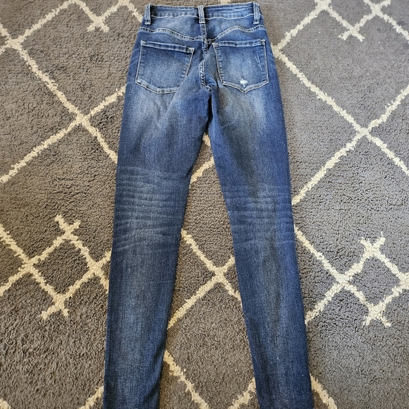 Kancan Distressed High Rise Skinny Jeans Size 24 - Picture 6 of 7